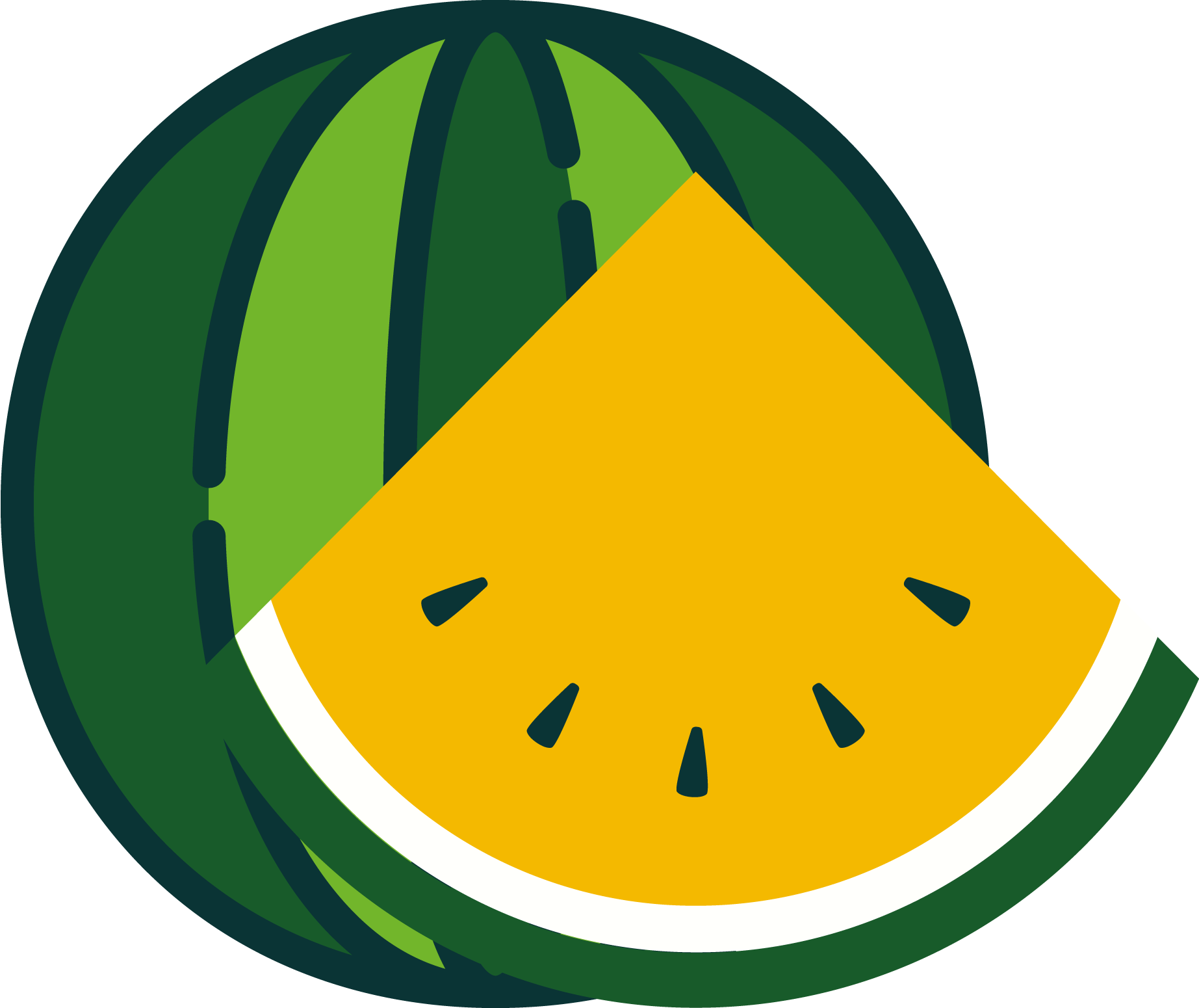 Sandia Amarilla (1845x1550), Png Download