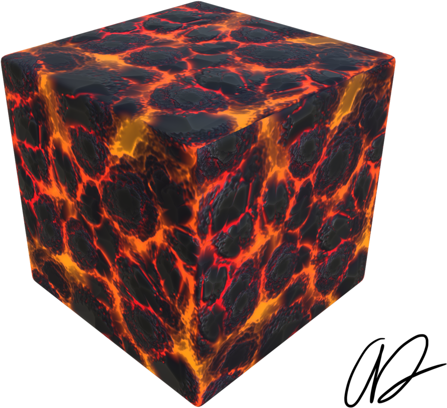 Styalized Lava Texture 04 - Box (1000x1000), Png Download