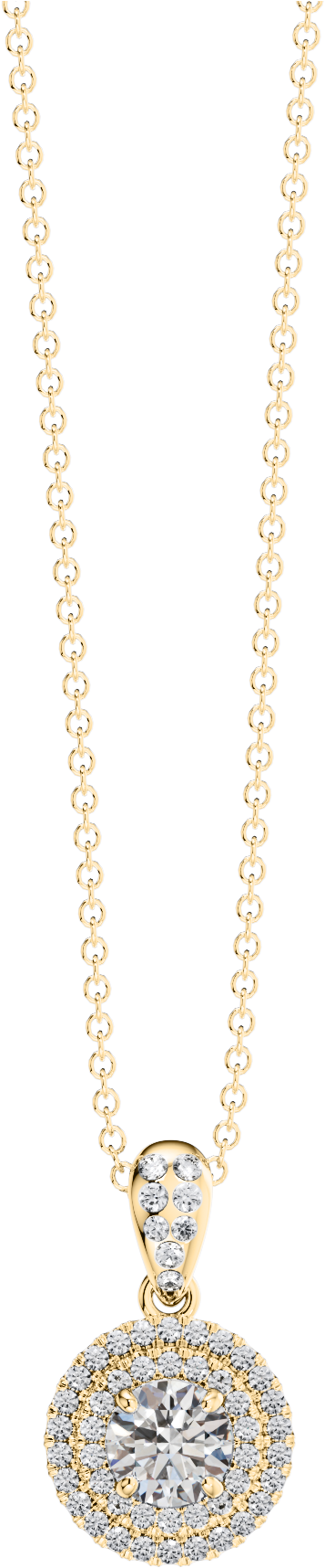 50ct Round Diamond Halo Cluster Pendant & Chain In - Locket (2000x2000), Png Download