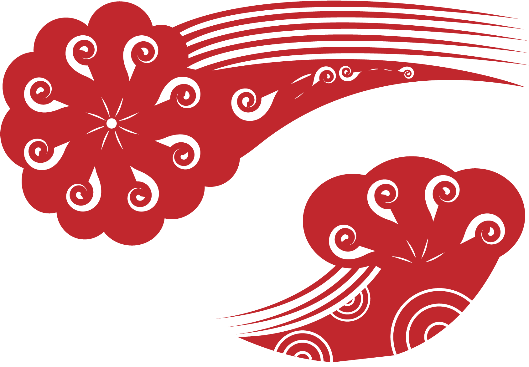 Xiangyun Chinese Style Paper Cut Wooden Comb Element - Illustration (2000x2000), Png Download