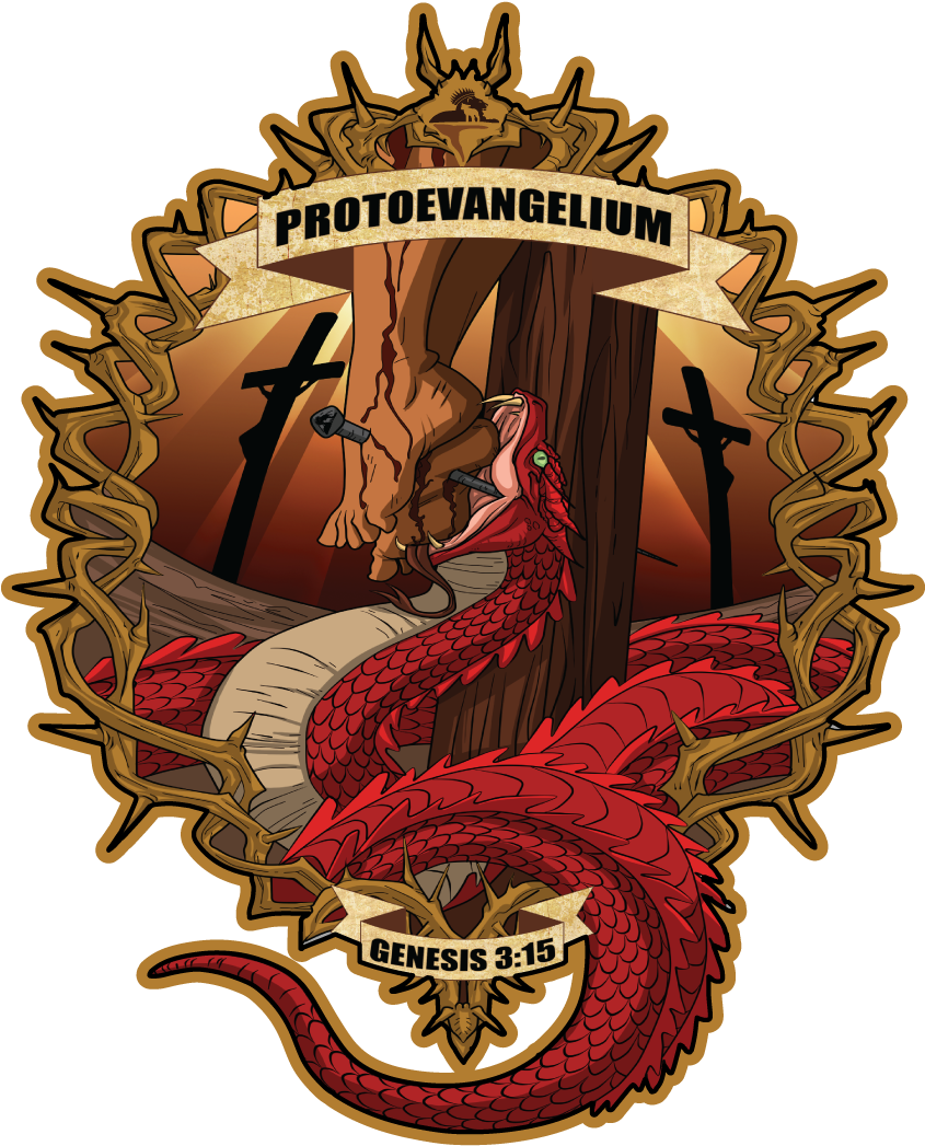 The Protoevangelium "the Serpent's Head Crushed Under - Jesus Crushes The Head Of The Serpent (936x1296), Png Download