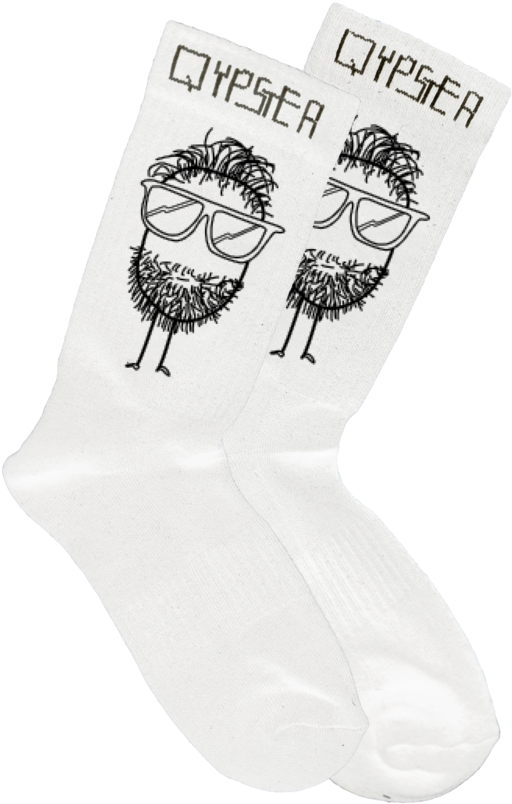 Quipster Beard Socks - Illustration (815x1024), Png Download