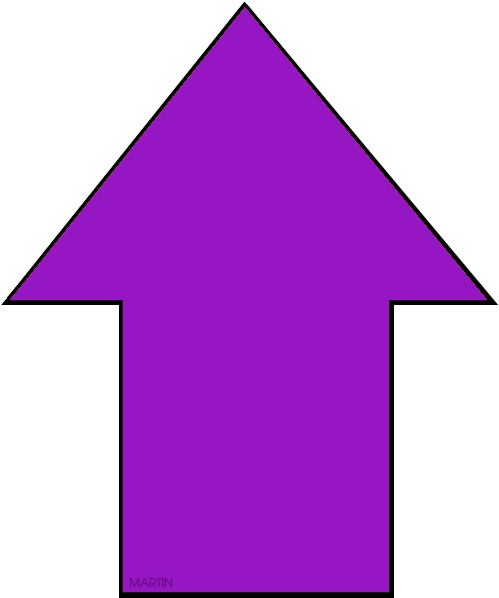 Purple Arrow - Up Arrow Clip Art Free (648x633), Png Download