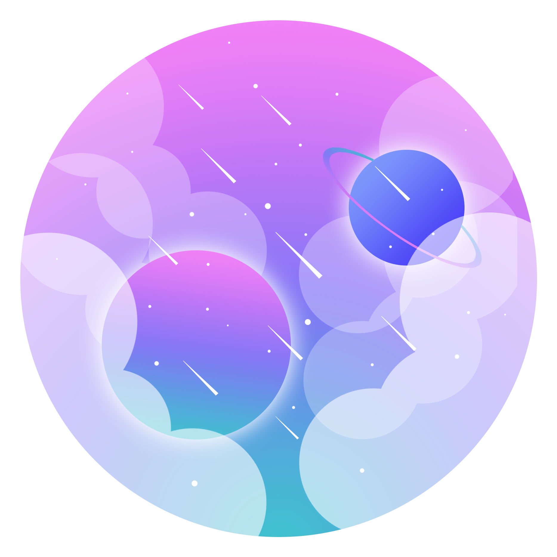 Planeta Céu Estrelado Meteoro Original Png E Psd - Circle (2000x2000), Png Download