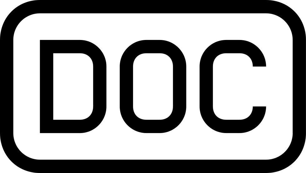 Doc Outlined Interface Symbol Of Rounded Rectangle (980x554), Png Download