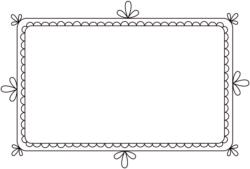 Square Scalloped Edge Clipart - Label Frames Png (830x562), Png Download