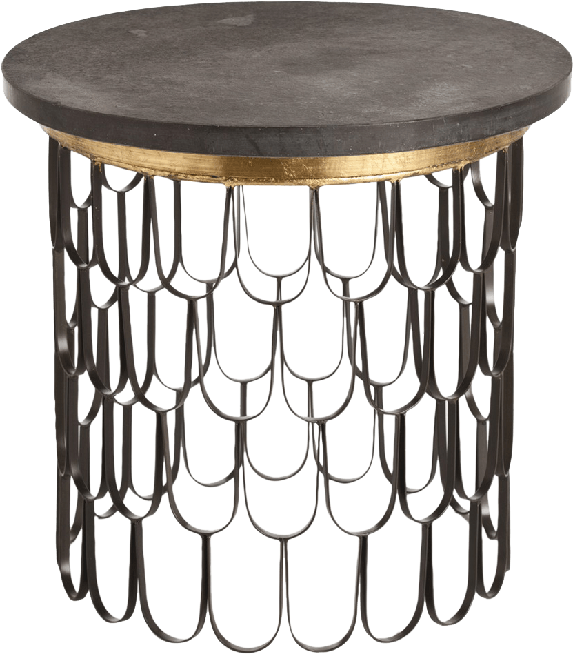 Orleans Black Scalloped End Table 4 - Arterior Tables (1200x1200), Png Download
