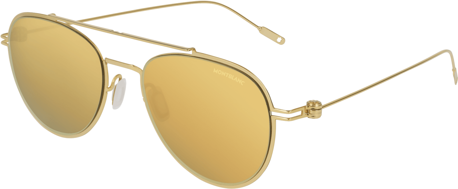 255172 Ecom Retina 01 - Oculos Ray Ban Branco E Dourado (1600x1600), Png Download