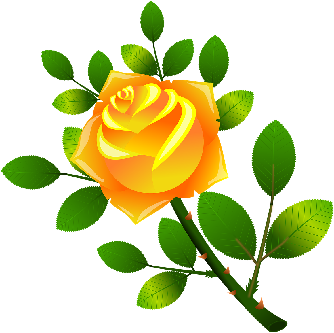 Rose Yellow - Ramo Floral Amarelo Png (1280x1280), Png Download