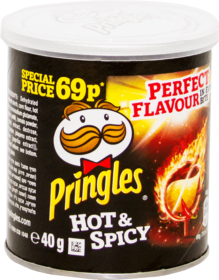 Pringles Chips Hot And Spicy 40 Gm - Pringles Texas Bbq De (1000x1000), Png Download