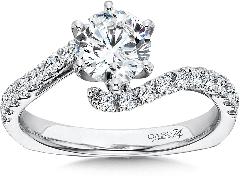 Z's Fine Jewelry - 3 Stone Engagement Rings With Side Stones (1000x1000), Png Download
