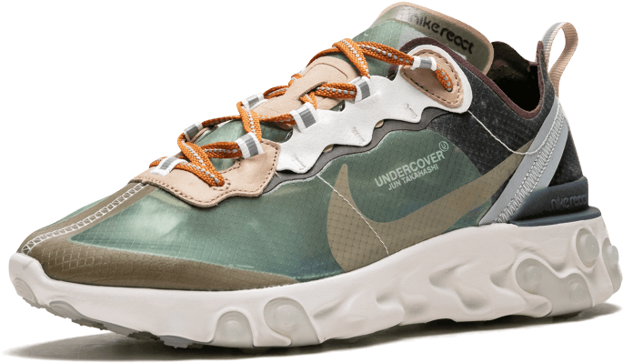 Men's React Element 87/undercover Green Mist/linen-summit - Nike Undercover Green Mist (1000x600), Png Download