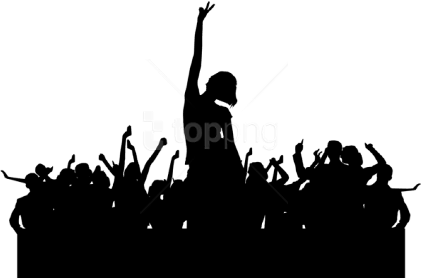 Free Png Party People Silhouettes Png - Party People Silhouette Vector (850x561), Png Download