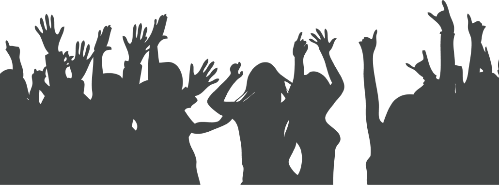 Illustrator Footer - Audience Silhouette (1030x382), Png Download