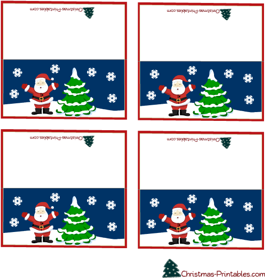 Png Library Clipart Place Cards - Xmas Table Place Names Template (612x756), Png Download