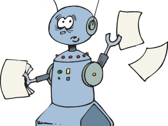 Robot Clipart Alphabet - Cartoon (640x480), Png Download
