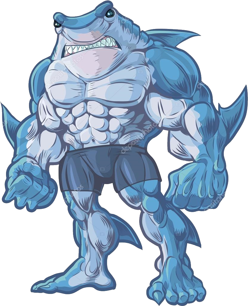 Personal Data - Shark Man Drawing (832x1023), Png Download