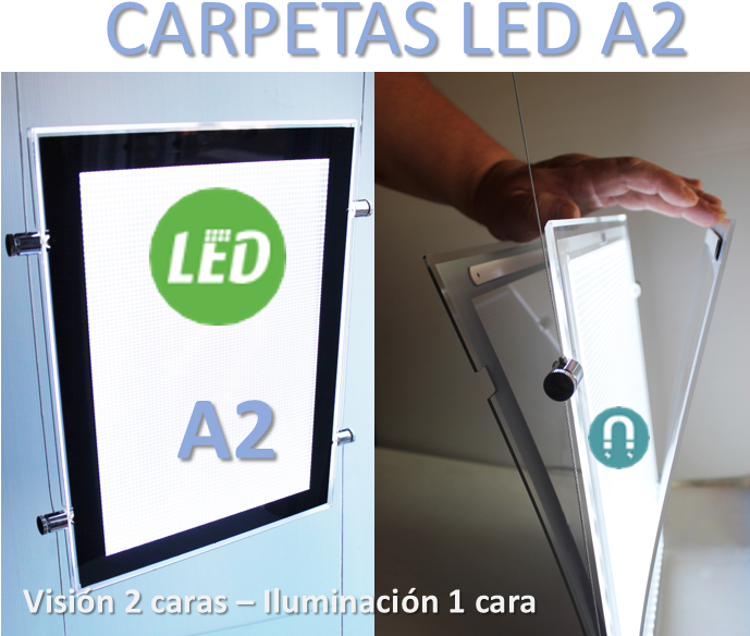 Carpetas A2 Led En 1 Cara - Door (689x642), Png Download