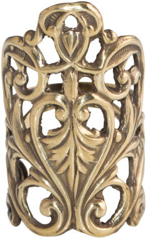 Lace Armour Rings - Brass (1000x773), Png Download