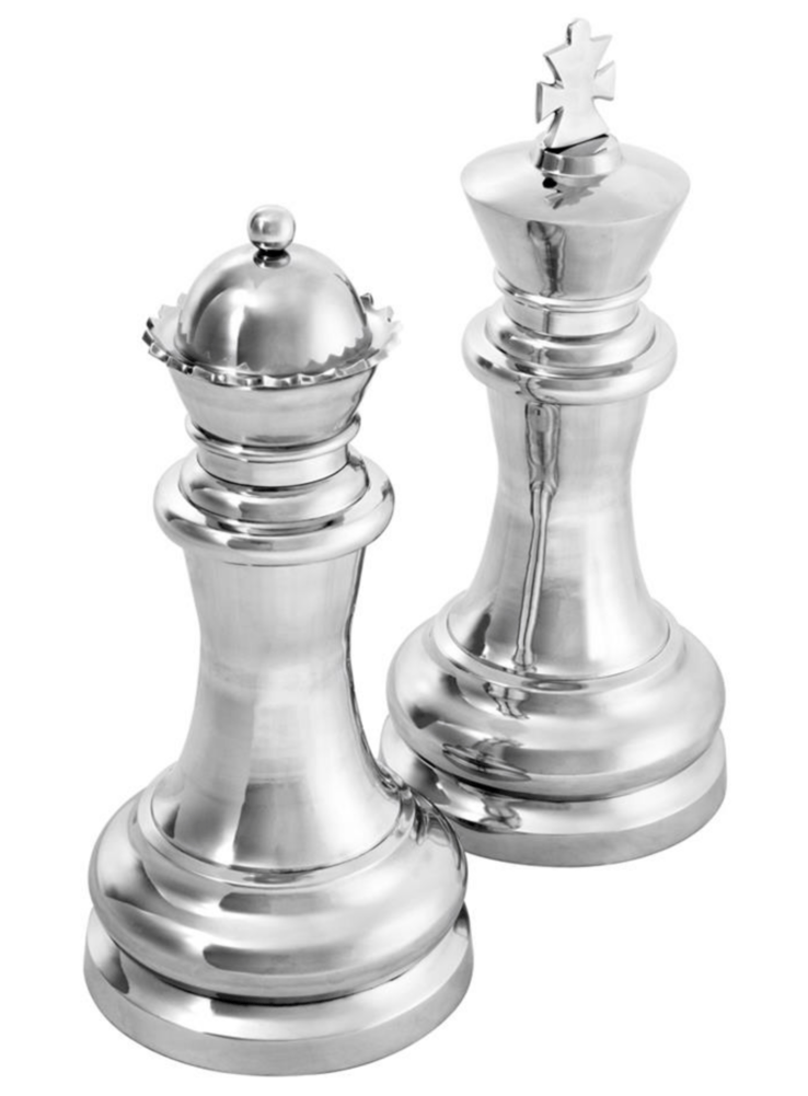 Large King And Queen Chess Pieces - 西洋 棋 皇后 (1000x1000), Png Download