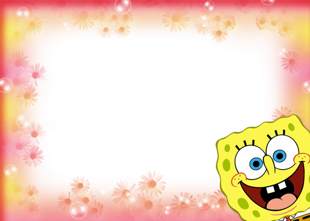 Convite Bob Esponja - Cartoon (1024x731), Png Download