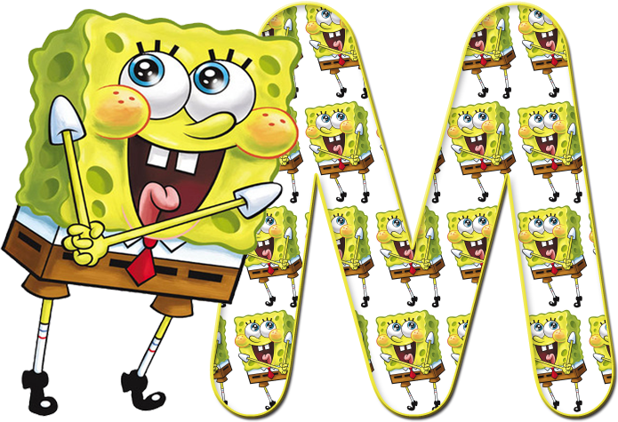 Alfabeto Grande De Bob Esponja - Sponge Bob Square Pants (695x475), Png Download
