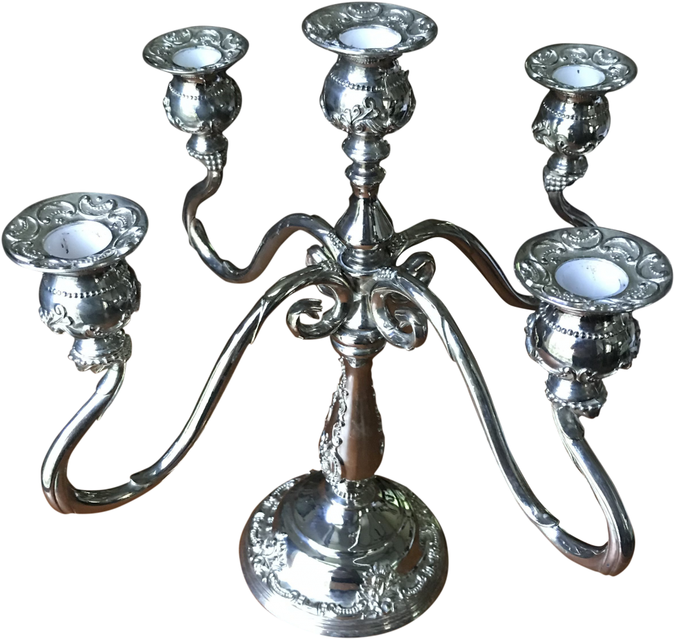 Silver Candle Holder Ikea Christening Value - Antique (1084x1028), Png Download