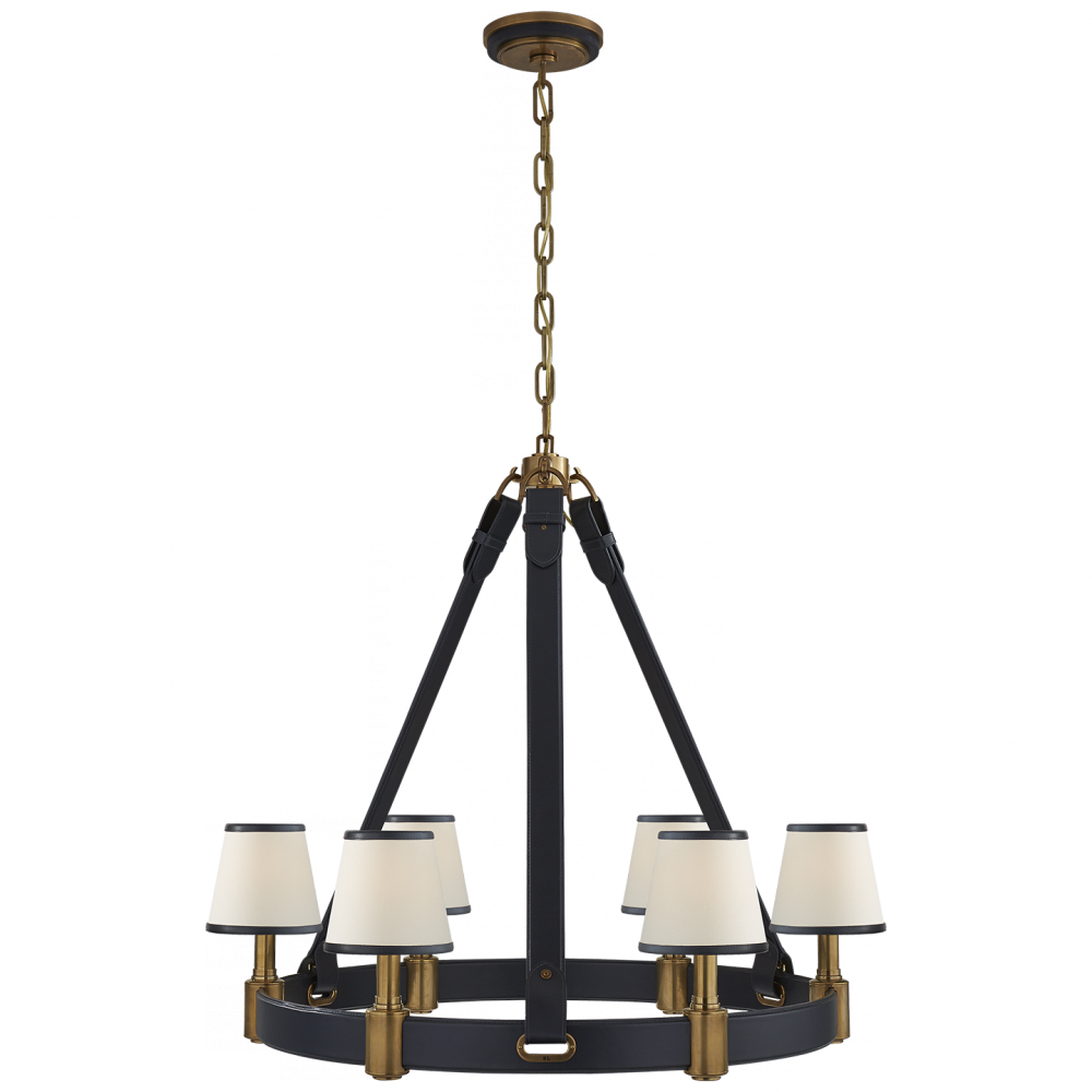 Riley Medium Ring Chandelier In Natural Brass An - Chandelier (1000x1000), Png Download