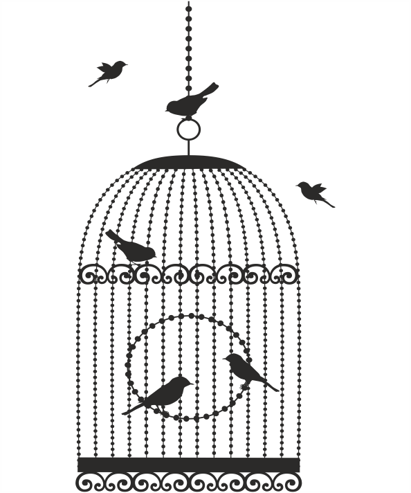 Jaulas Vintage Png - Gaiola Desenho Png (594x712), Png Download