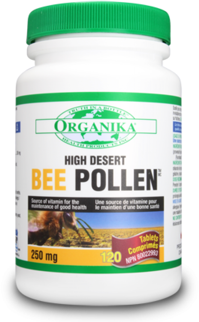 Organika Bee Pollen 250mg, 120 Tablets - Organika Pacific Salmon Oil (1092x1092), Png Download