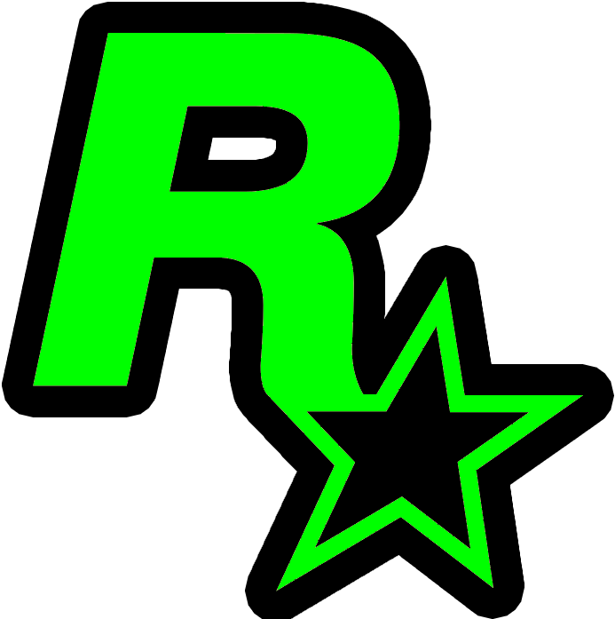 Logo - Hunterp13 - Rockstar Games Logo White Png (729x701), Png Download