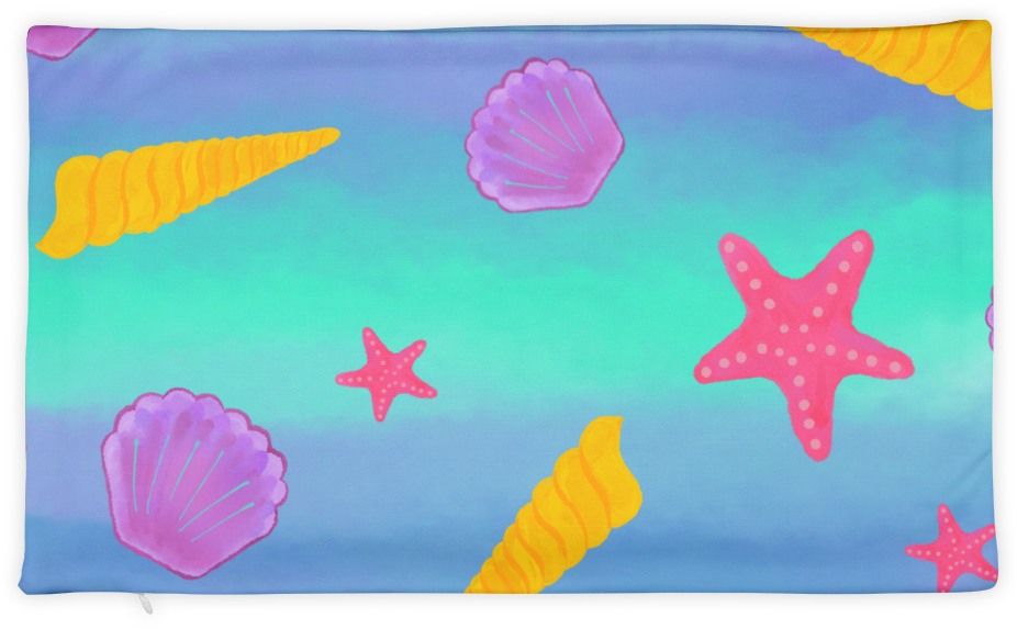 'little Mermaid' Pillow Case Only - Marine Invertebrates (1000x1000), Png Download