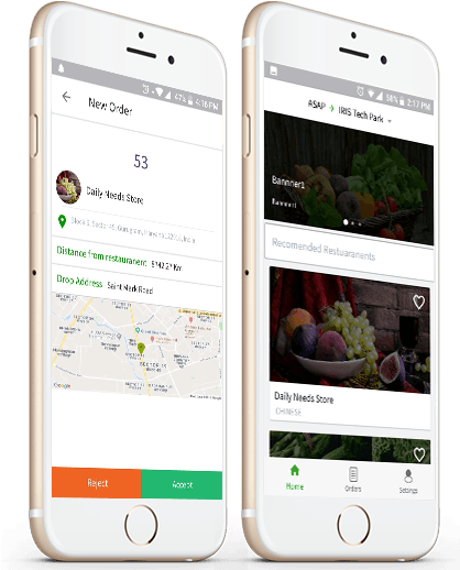 How Postmates Clone App Works - Iphone (600x525), Png Download