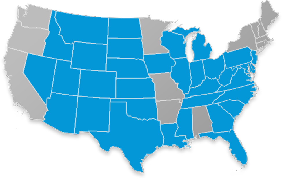 Liberty Bankers Life Medicare Supplement State Availability - Short Barreled Rifle States (1000x672), Png Download