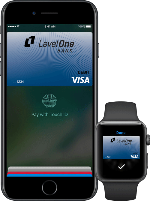 Apple Pay® Makes Paying With Your Level One Bank Visa® - Visa (500x670), Png Download