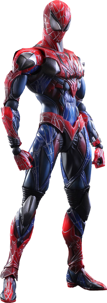 Square Enix Spider-man Variant Collectible Figure - Best Spider Man Action Figures (346x974), Png Download