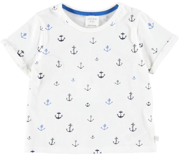 Picture Of Anchor Print T-shirt Ivory - Number (600x600), Png Download