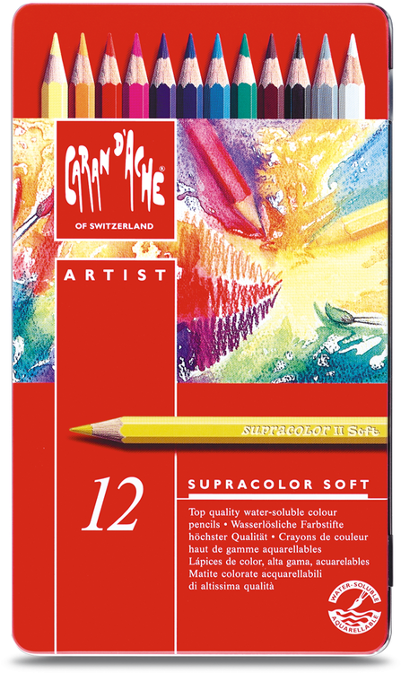 Hover Over Image To Zoom - Caran D Ache Colored Pencils (1280x800), Png Download