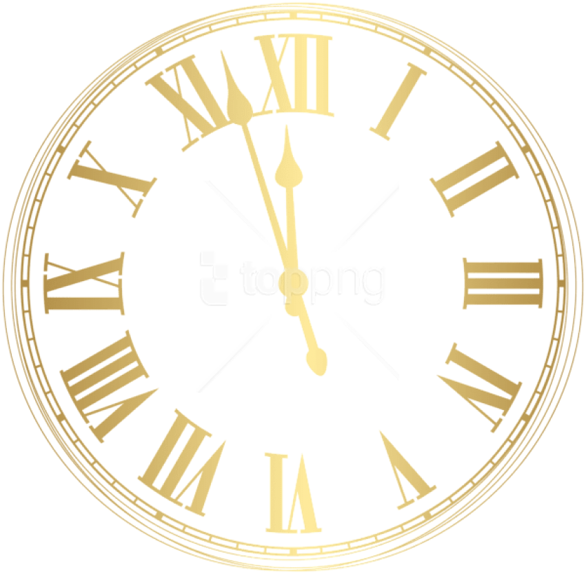 Free Png New Year Clock Png - New Year Clock Png (850x833), Png Download
