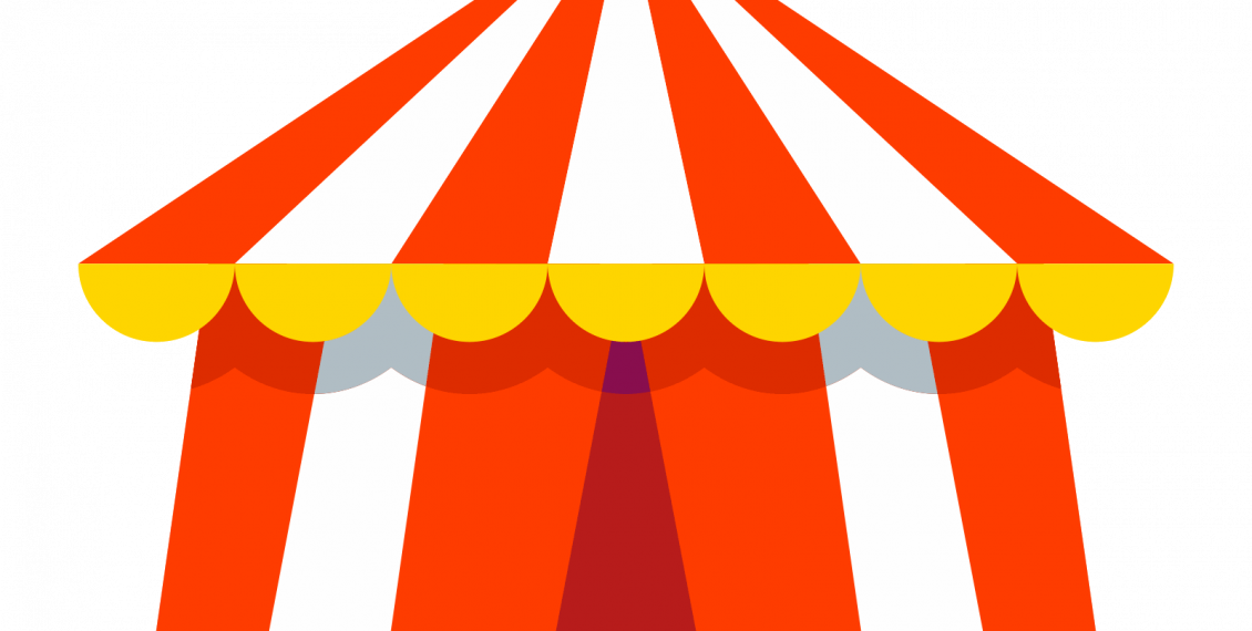 Circus Antics - Carnival Tent Png (1130x570), Png Download
