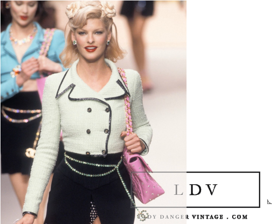 Runway Vintage Chanel Aurora Stone Chain Belt With - Chanel Chain Belt Runway (736x460), Png Download