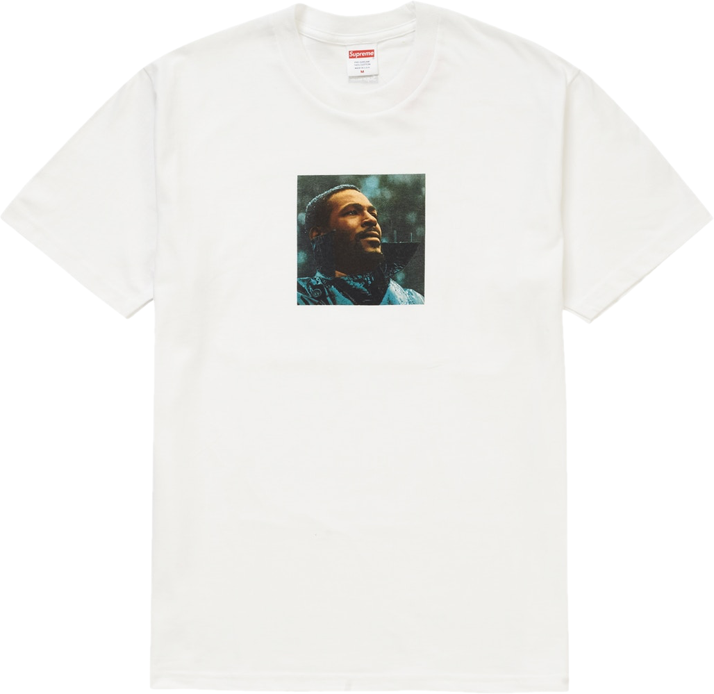 Image Of Supreme White "marvin Gaye" Tee - Orangutan (1028x999), Png Download