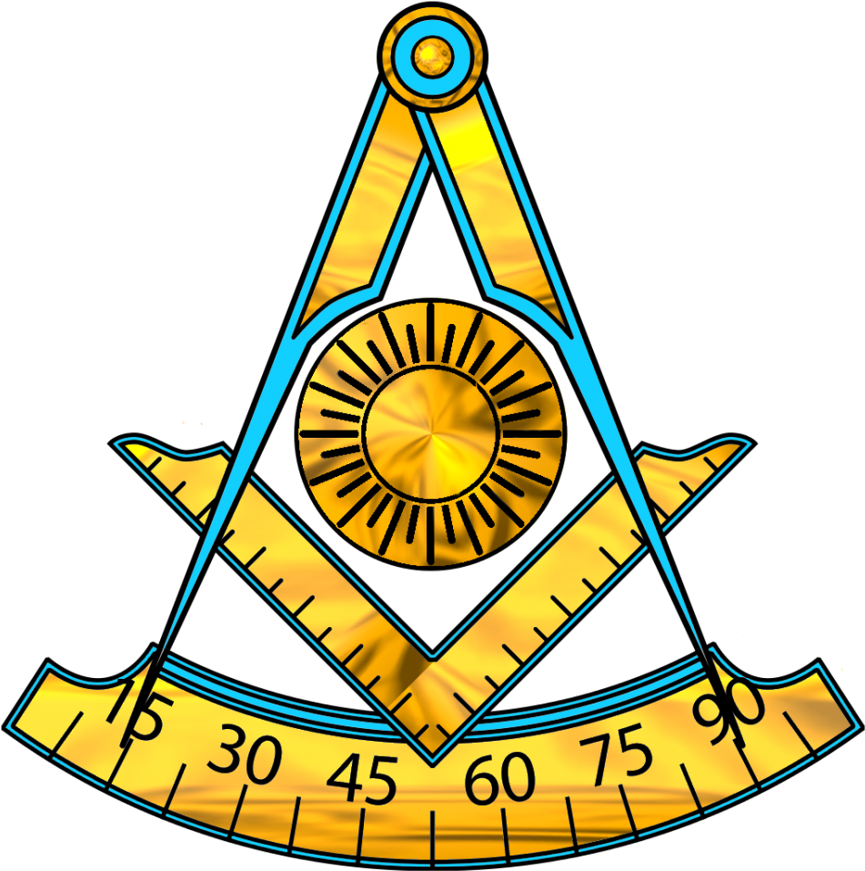 Square & Compasses Blue & Silver - High Resolution Masonic Square And Compasses (992x1000), Png Download