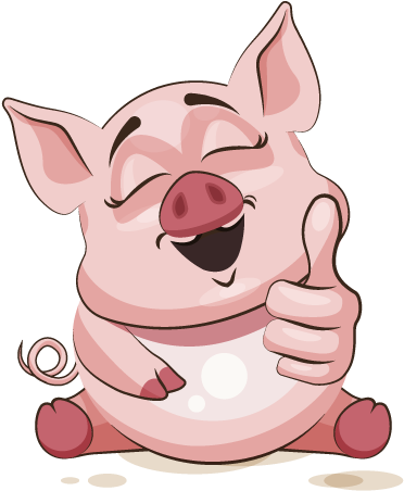 Adorable Pig Emoji Stickers Messages Sticker-1 - Cartoon (600x600), Png Download