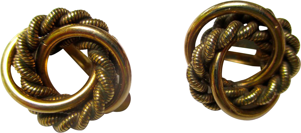 Gold Filled Double Circle - Earrings (1007x1007), Png Download