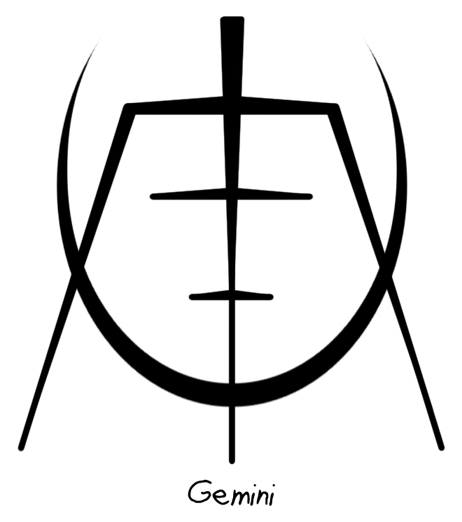 “gemini” Zodiac Sigil Requested By Anonymous - Gemini Sigil (750x750), Png Download