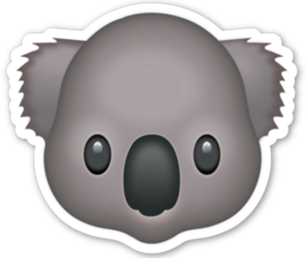 #emoji #emoticonos #whatsapp #koala - Koala Emoji Png (1024x861), Png Download