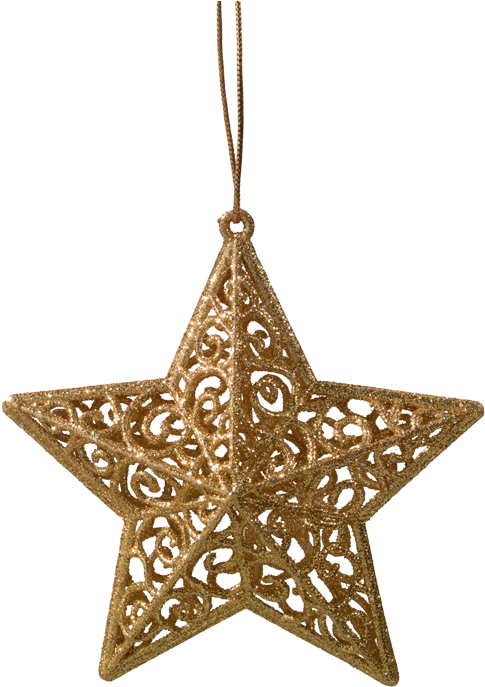 3-d Star With Glitter, Gold - Illustration (550x700), Png Download