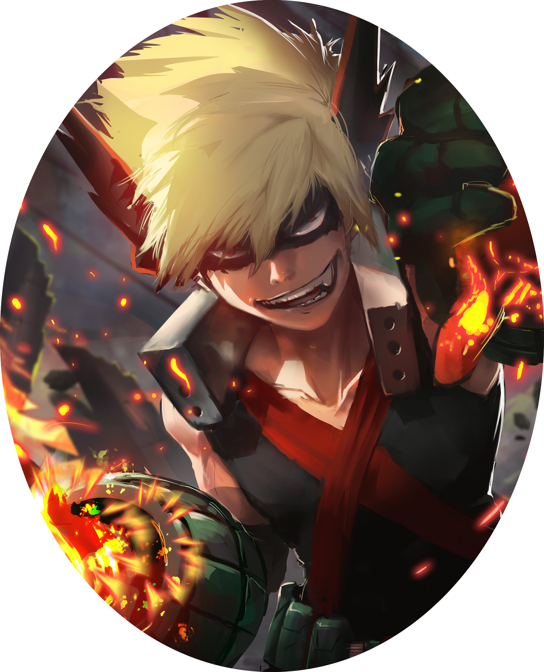 Bakugou - Illustration (1861x2297), Png Download