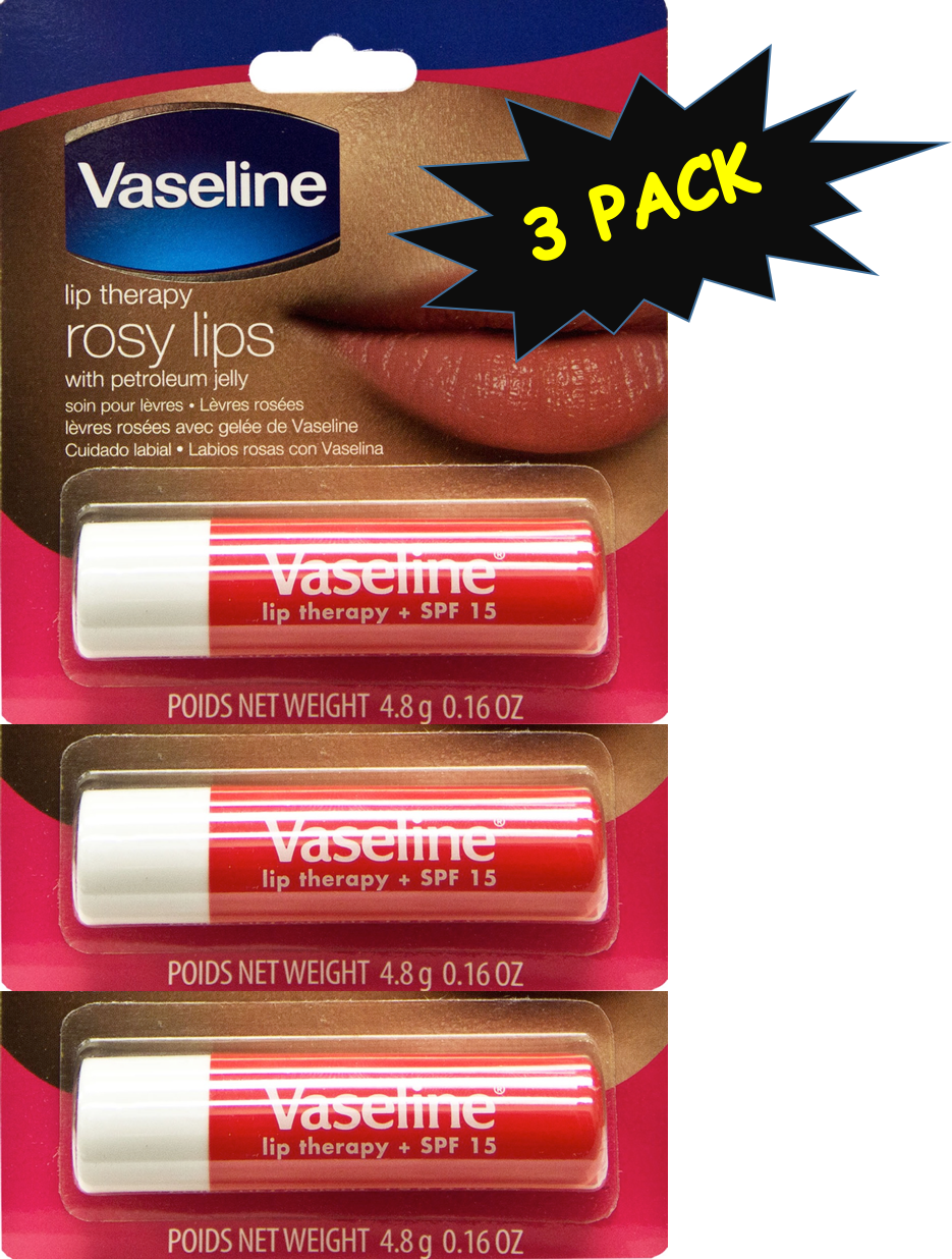 Vaseline Rosy Lips Therapy With Petroleum Jelly - Vaseline (935x1236), Png Download